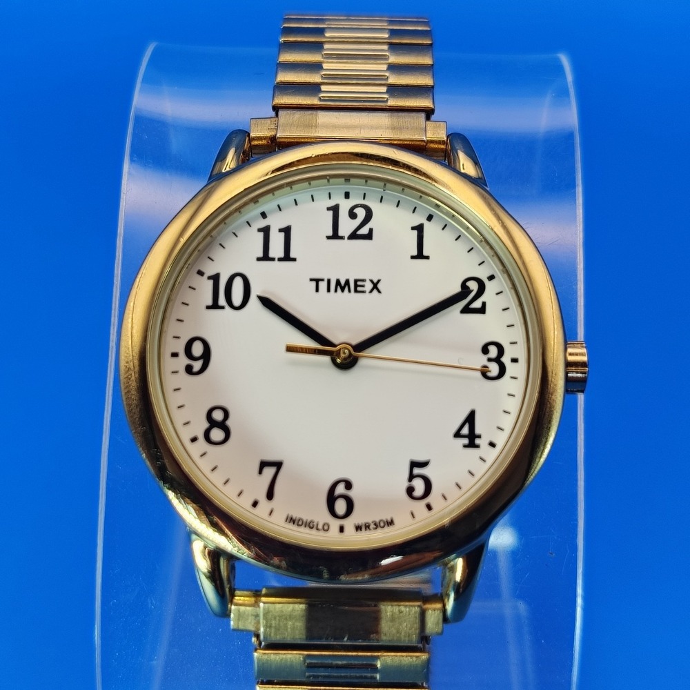 Vintage 2015 Timex Easy Reader Indiglo 30mm Women's Quartz Dress Watch Near Mint